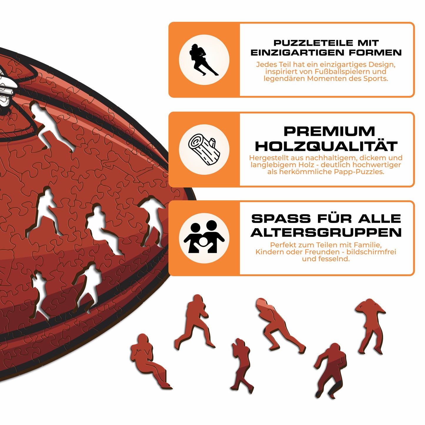 Cleveland Browns™ Football - Holzpuzzle