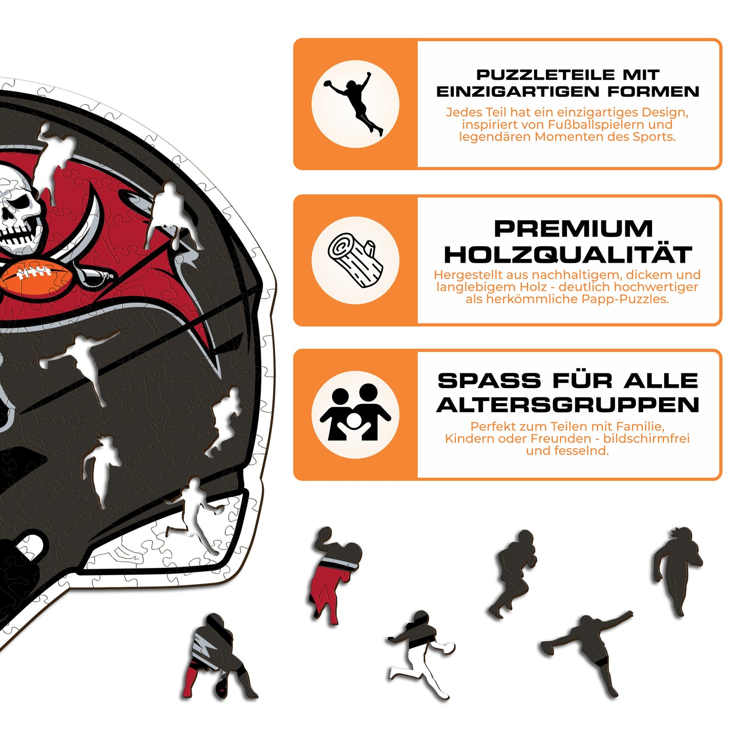 Tampa Bay Buccaneers™ Helm - Holzpuzzle