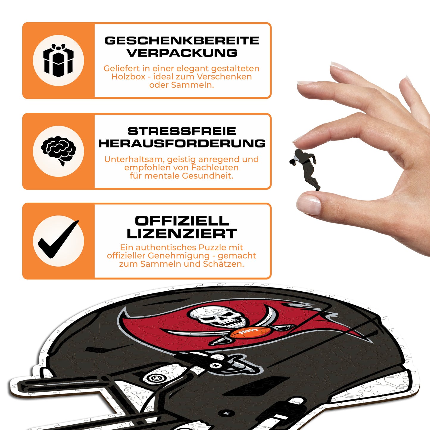 Tampa Bay Buccaneers™ Helm - Holzpuzzle