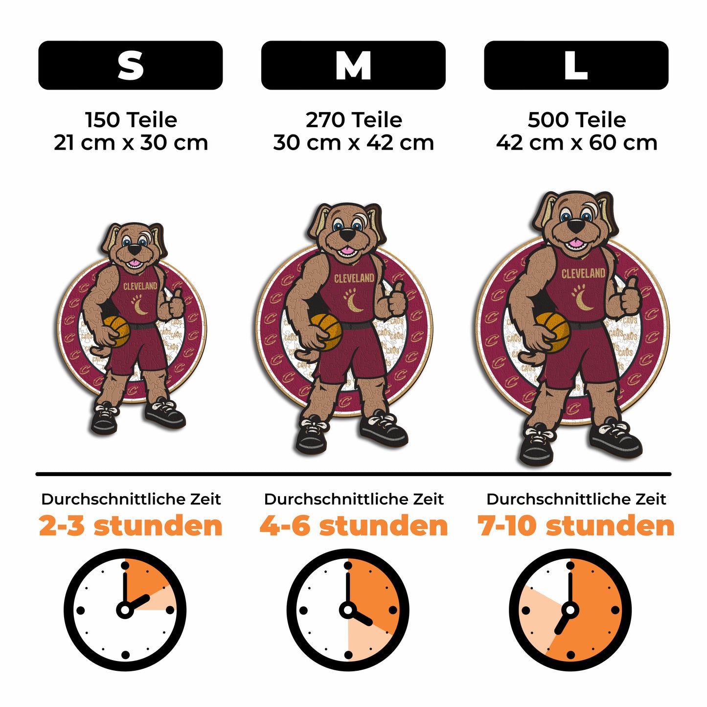 Cleveland Cavaliers™ Maskottchen - Holzpuzzle
