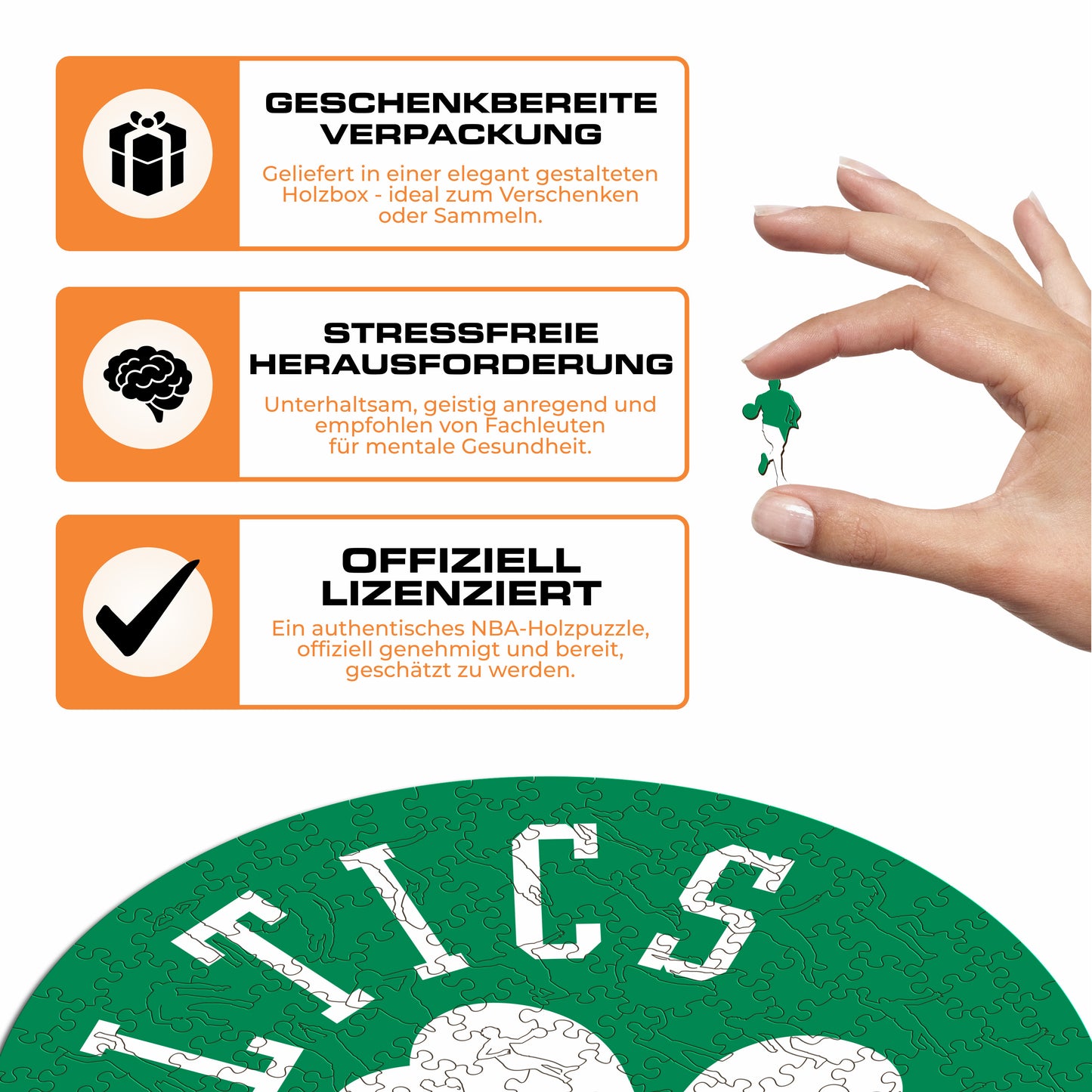 Boston Celtics™ Logo - Holzpuzzle