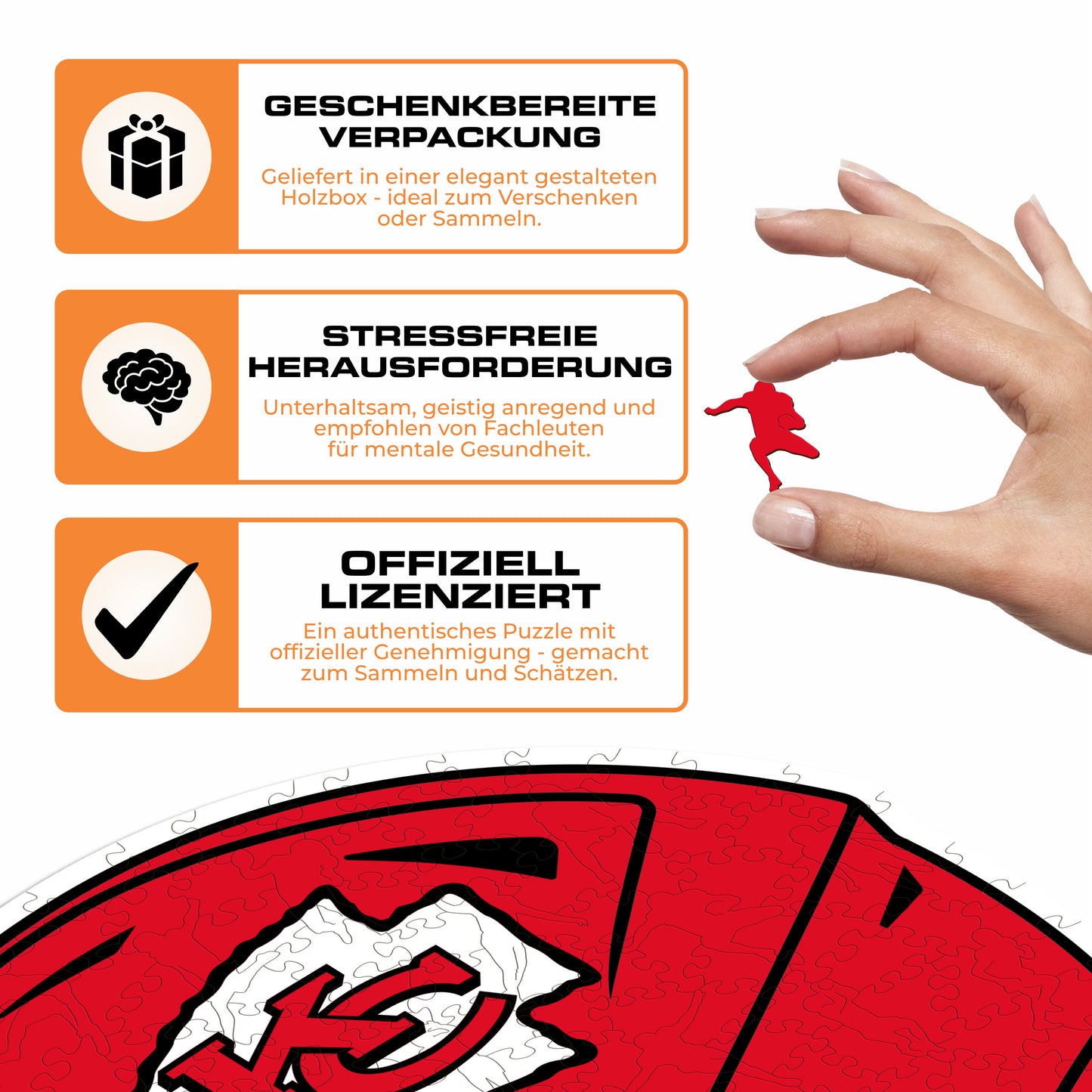 Kansas City Chiefs™ Helm - Holzpuzzle