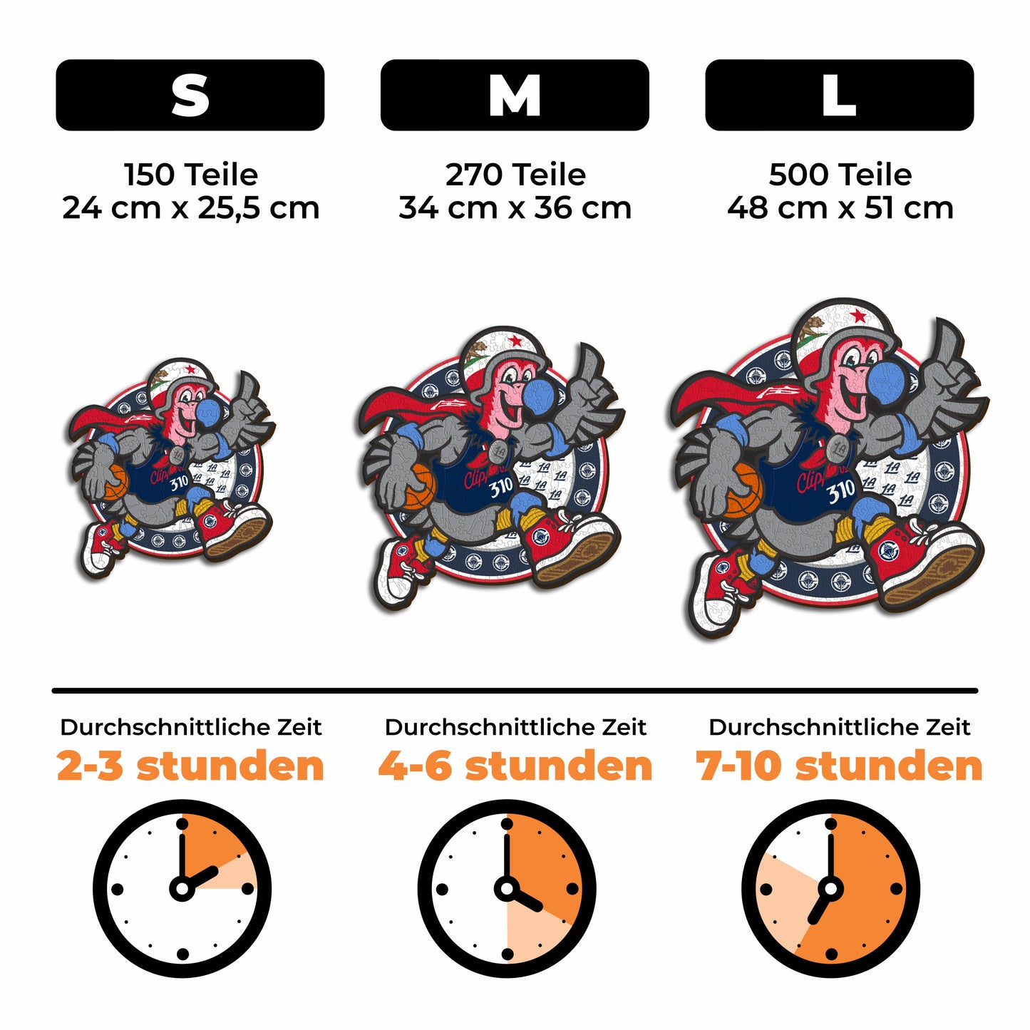 Los Angeles Clippers™ Maskottchen - Holzpuzzle