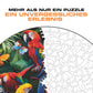 Bunte Papageien - Holzpuzzle