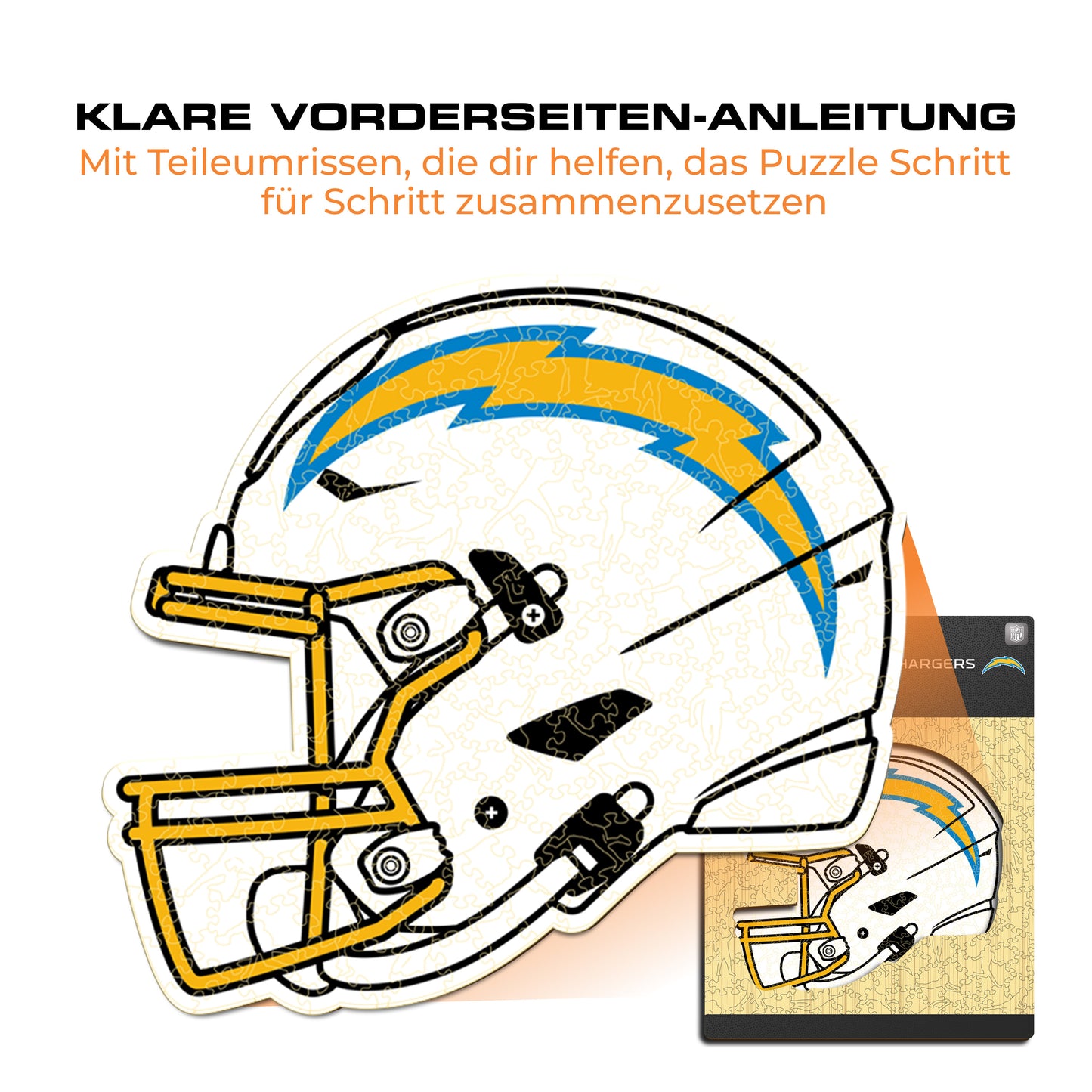 Los Angeles Chargers™ Helm - Holzpuzzle