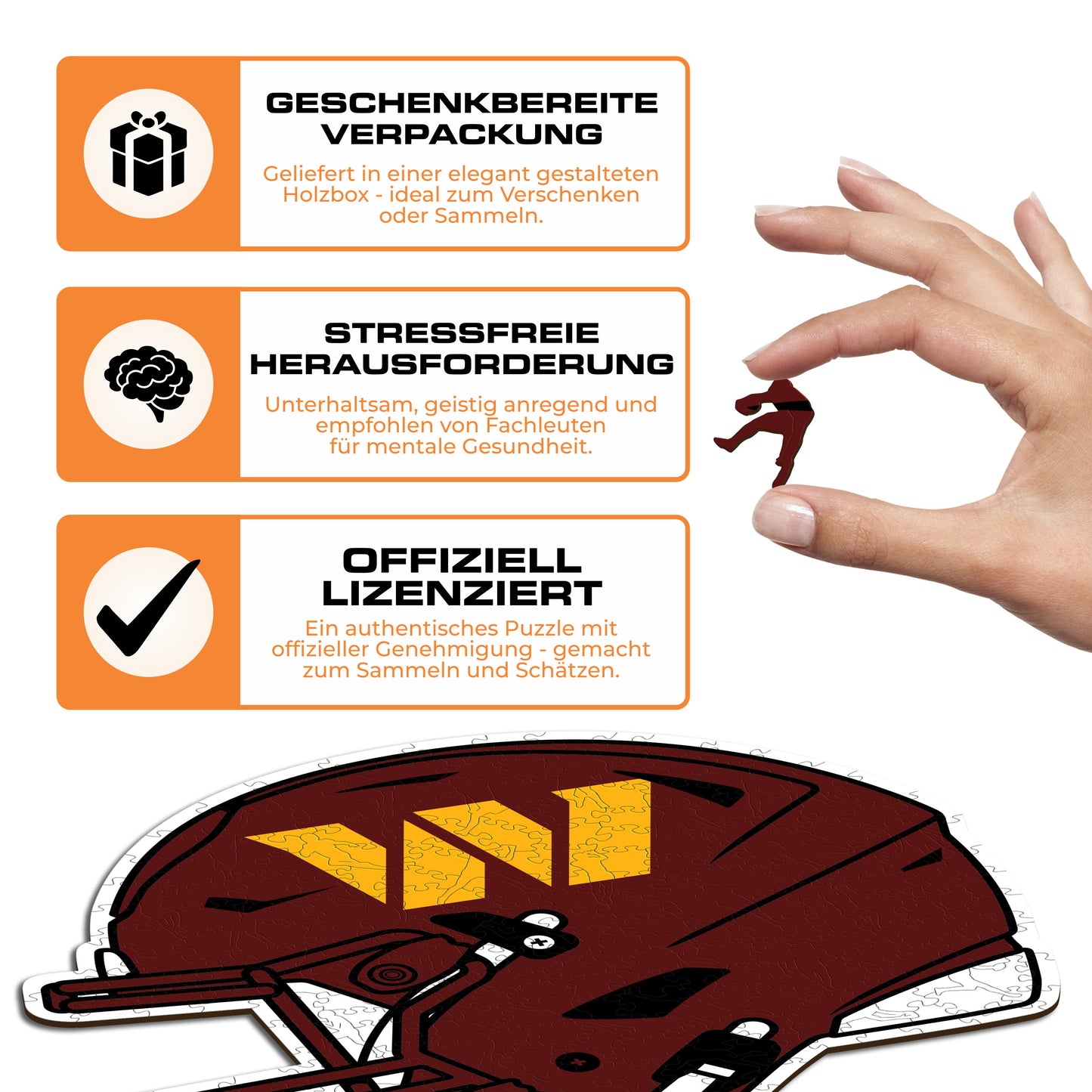 Washington Commanders™ Helm - Holzpuzzle