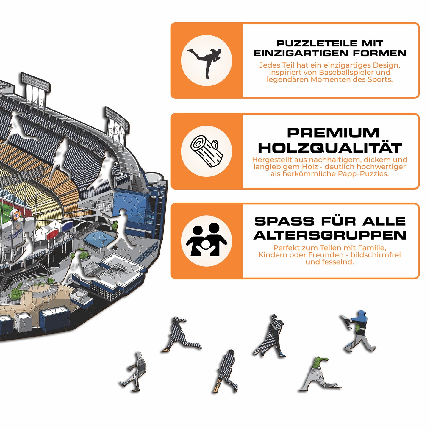 Los Angeles Dodgers™ Dodger Stadium - Holzpuzzle