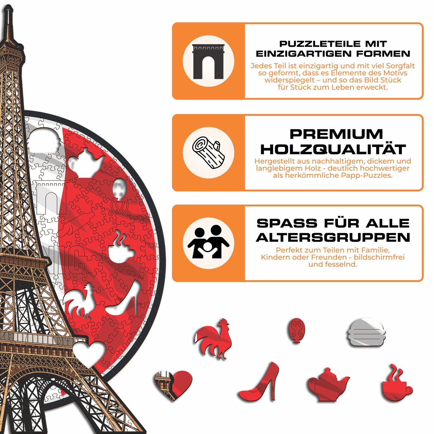 Tour Eiffel - Holzpuzzle