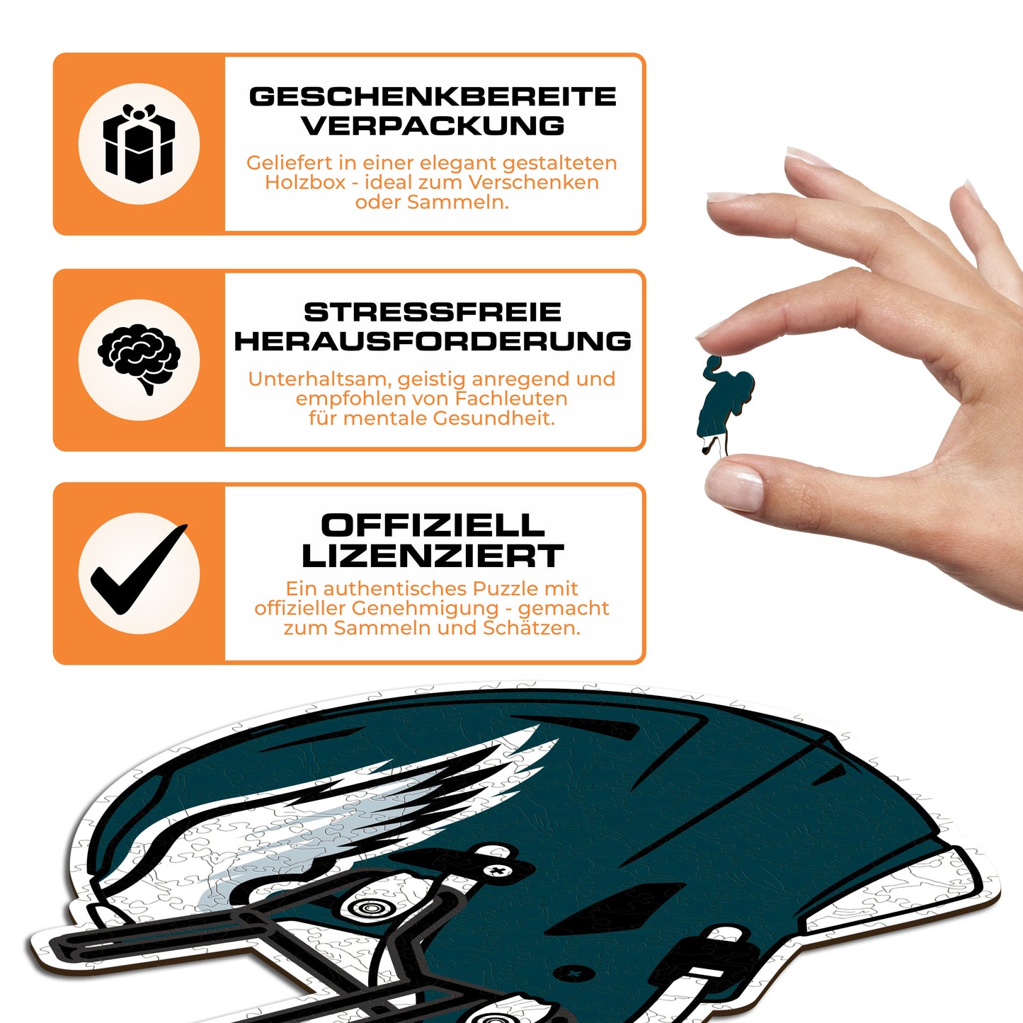 Philadelphia Eagles™ Helm - Holzpuzzle