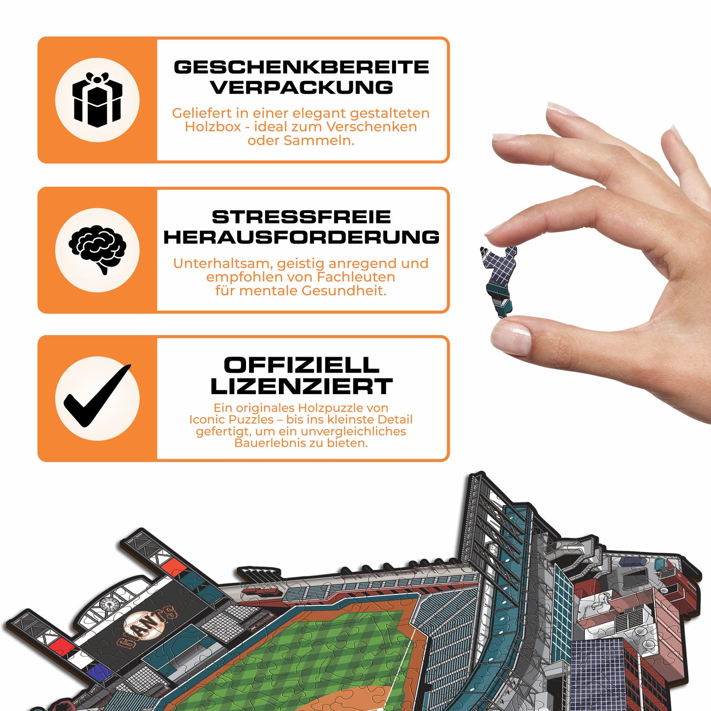 San Francisco Giants™ Oracle Park - Holzpuzzle