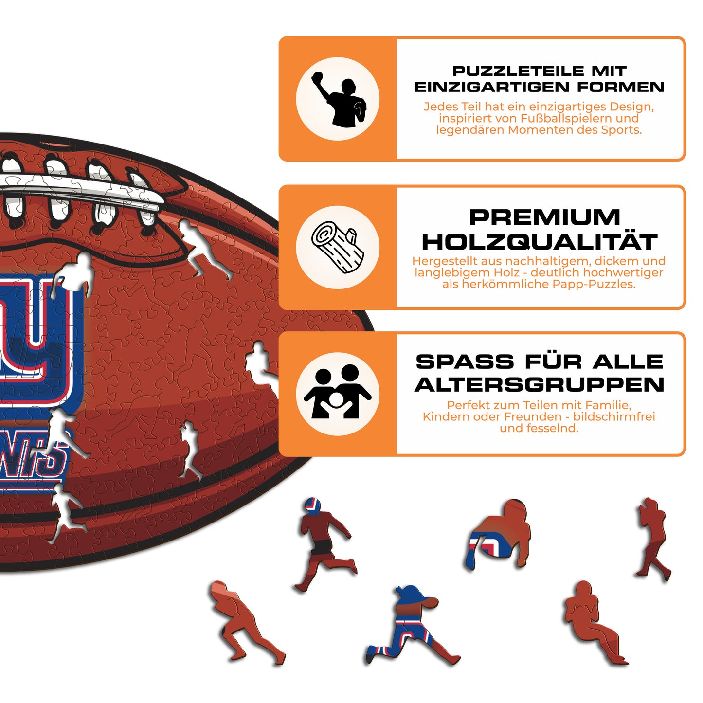 New York Giants™ Football - Holzpuzzle