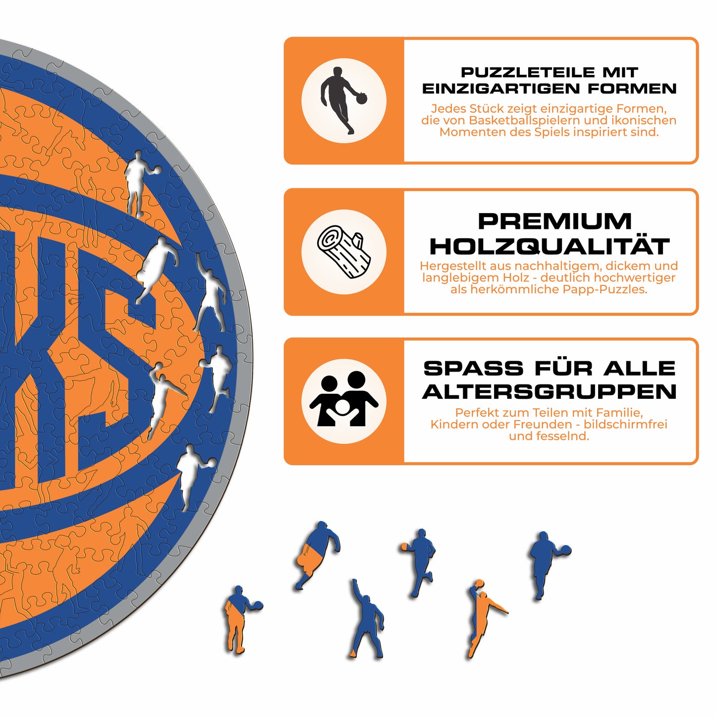 New York Knicks™ Logo - Holzpuzzle