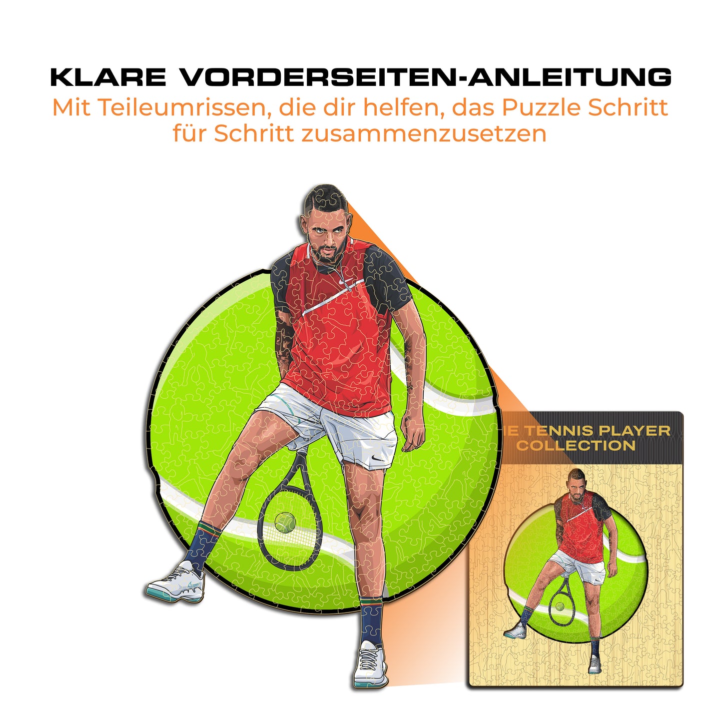 Nick Kyrgios - Holzpuzzle