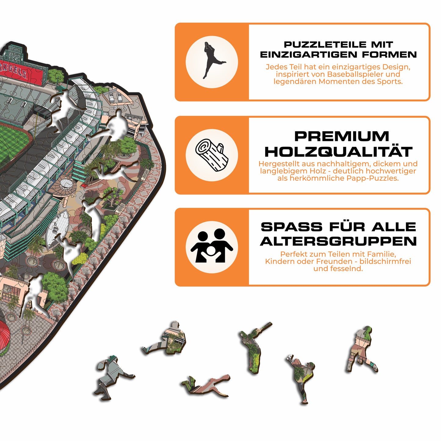 Los Angeles Angels™ Angel Stadium - Holzpuzzle