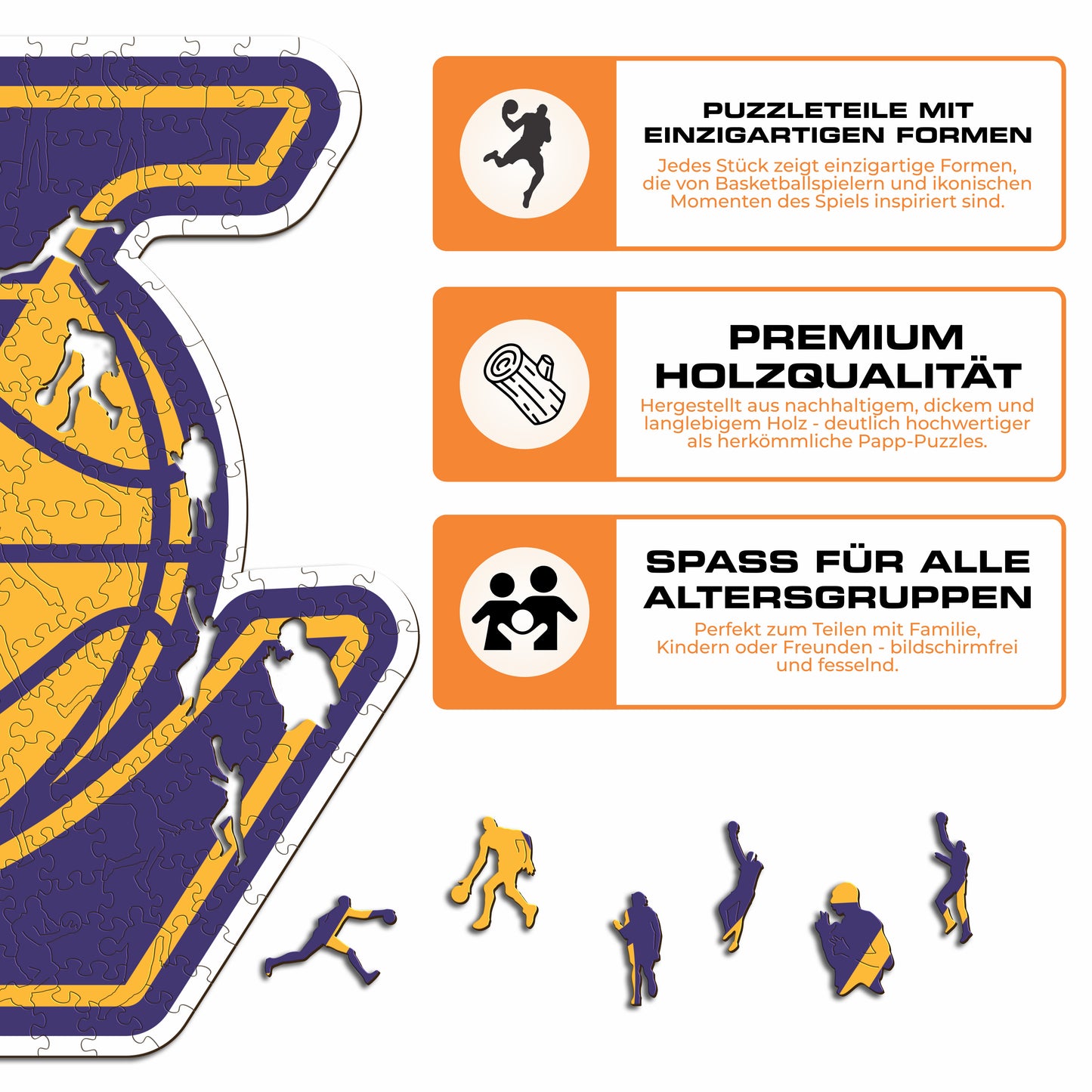 Los Angeles Lakers™ Logo - Holzpuzzle