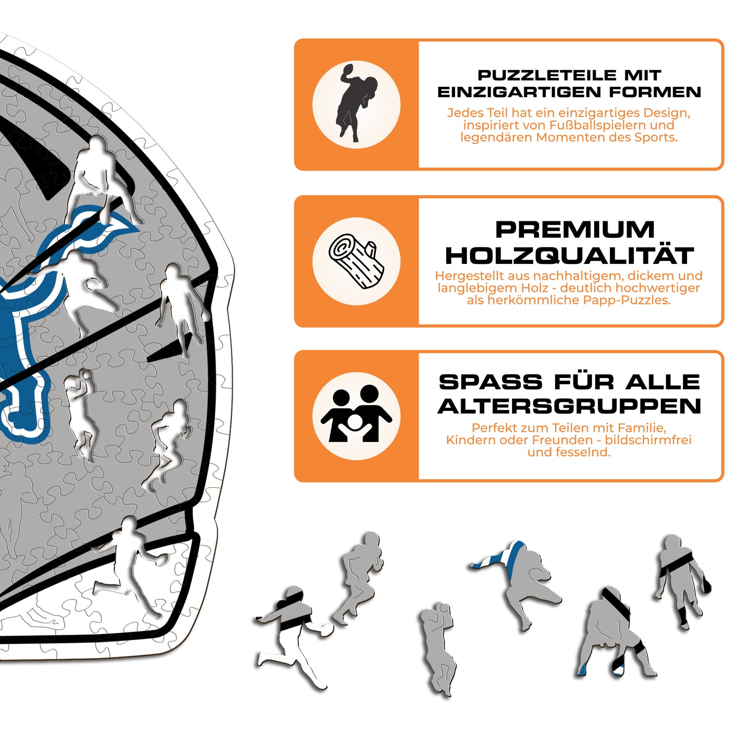 Detroit Lions™ Helm - Holzpuzzle