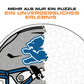Detroit Lions™ Helm - Holzpuzzle
