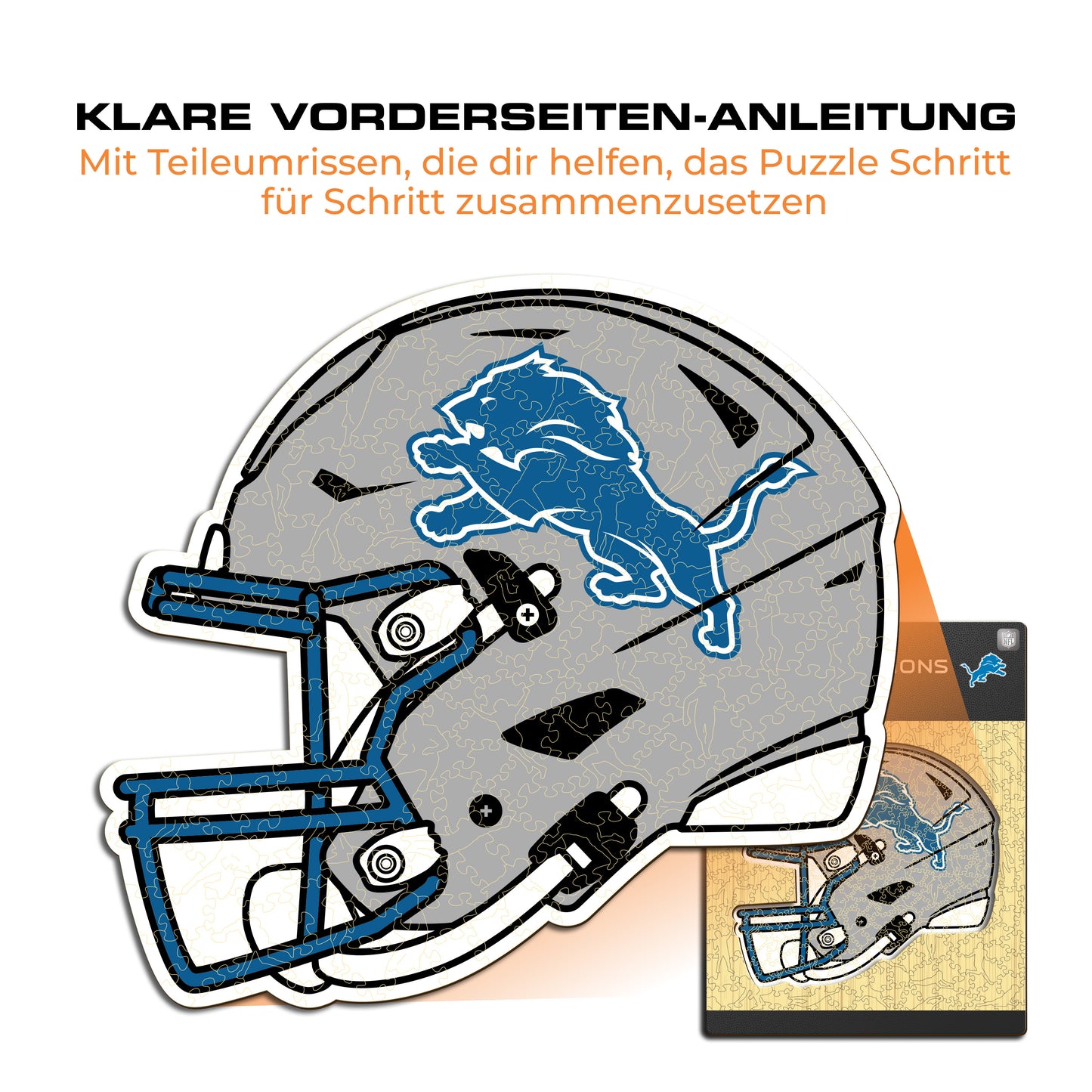 Detroit Lions™ Helm - Holzpuzzle