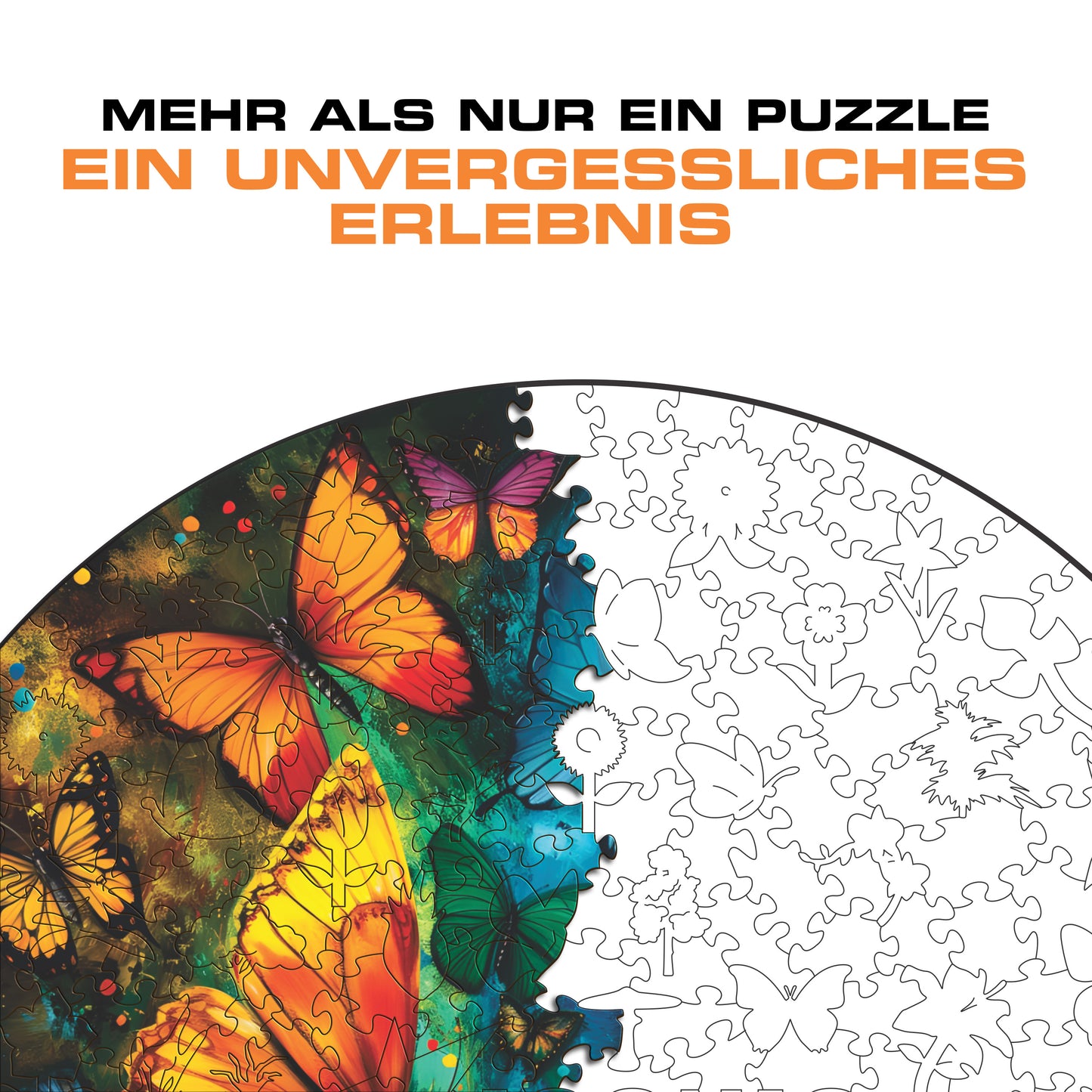 Magische Schmetterlinge - Holzpuzzle