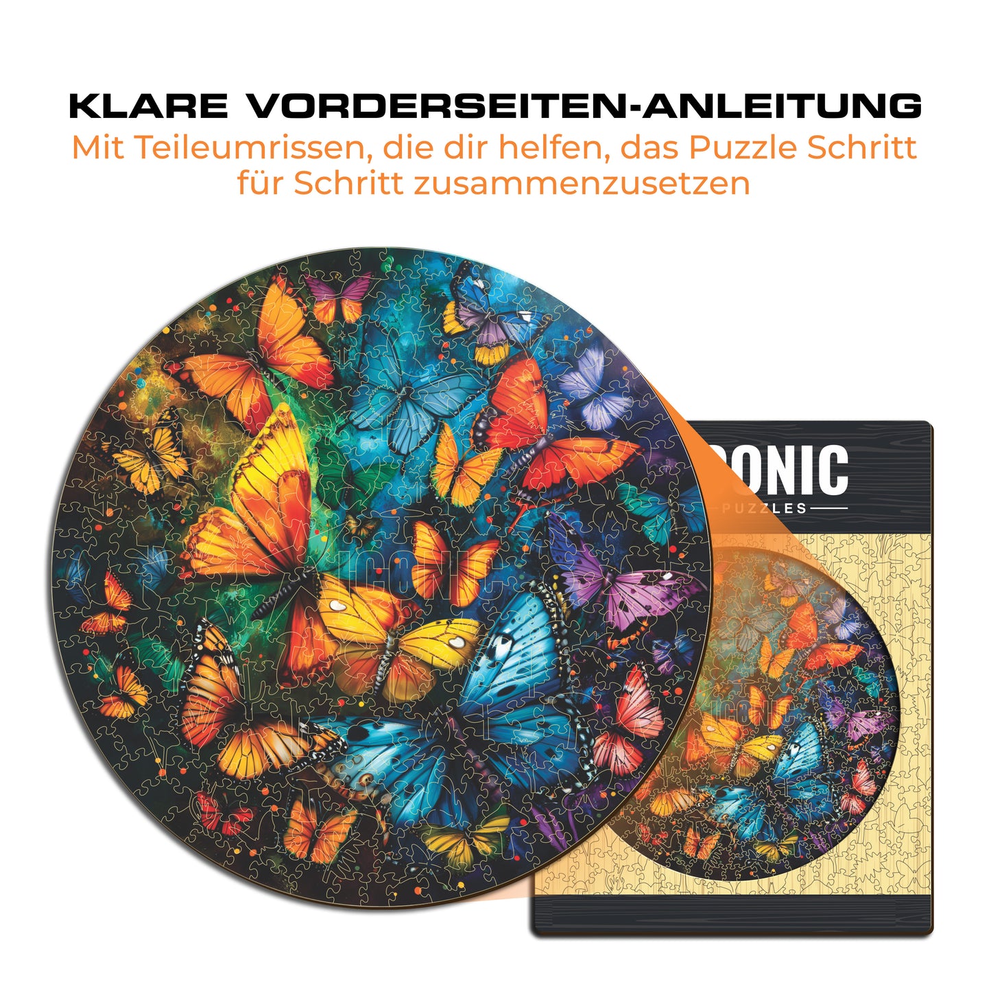 Magische Schmetterlinge - Holzpuzzle