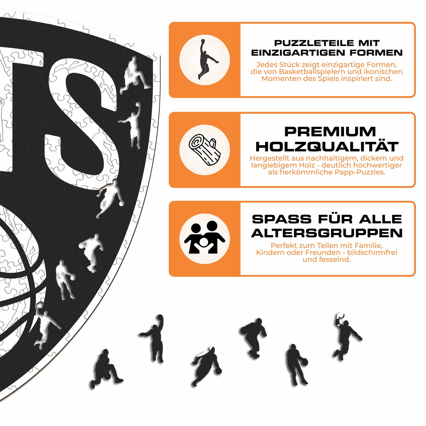 Brooklyn Nets™ Logo - Holzpuzzle