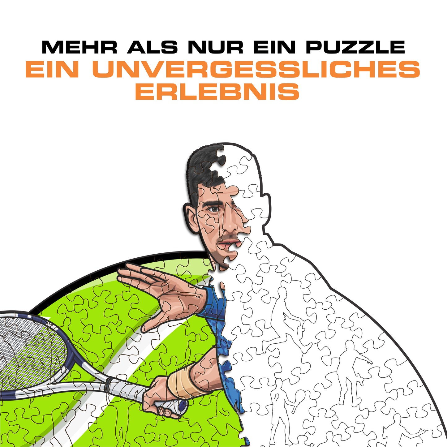 Novak Djokovic - Holzpuzzle