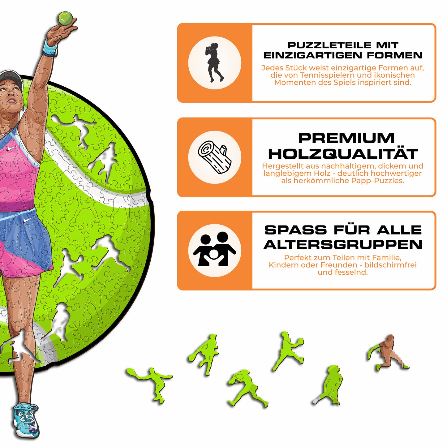 Naomi Osaka - Holzpuzzle