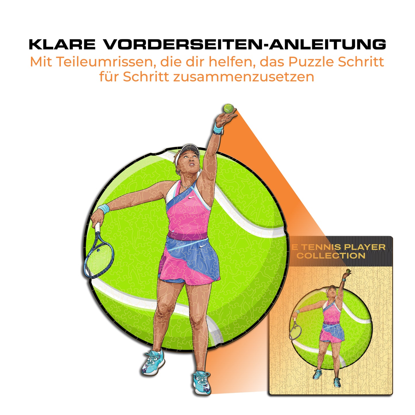 Naomi Osaka - Holzpuzzle