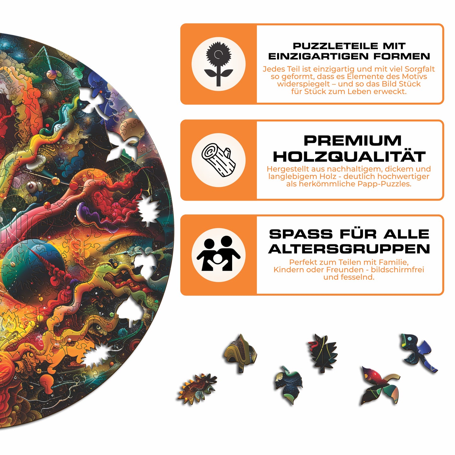 Mächtiger Mond - Holzpuzzle