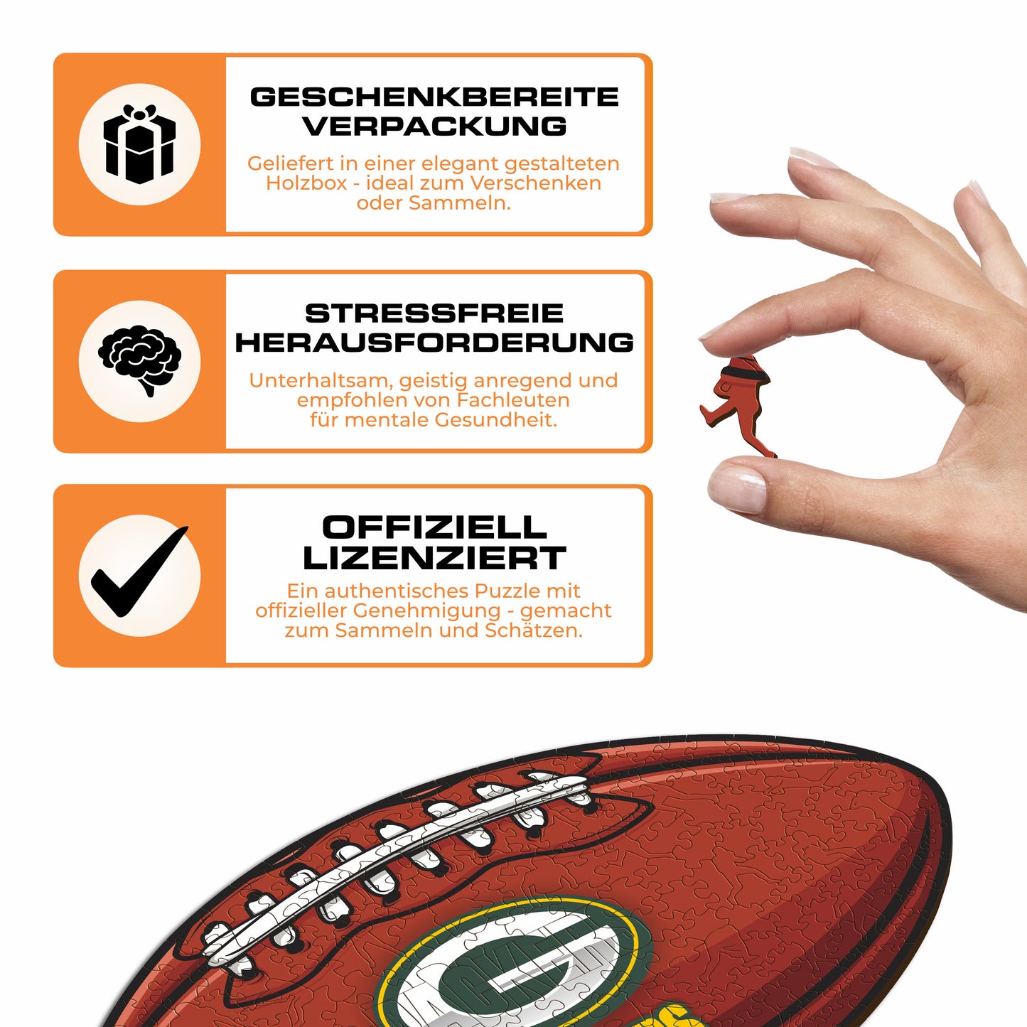 Green Bay Packers™ Football - Holzpuzzle