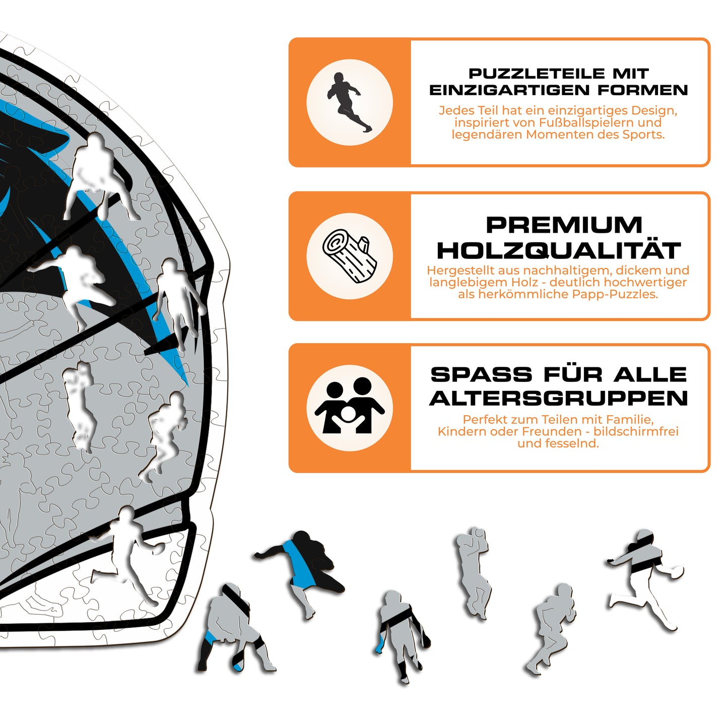 Carolina Panthers™ Helm - Holzpuzzle