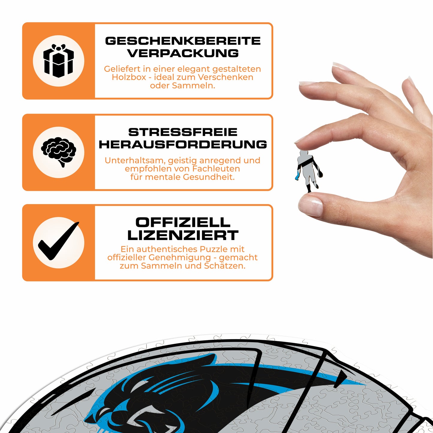 Carolina Panthers™ Helm - Holzpuzzle