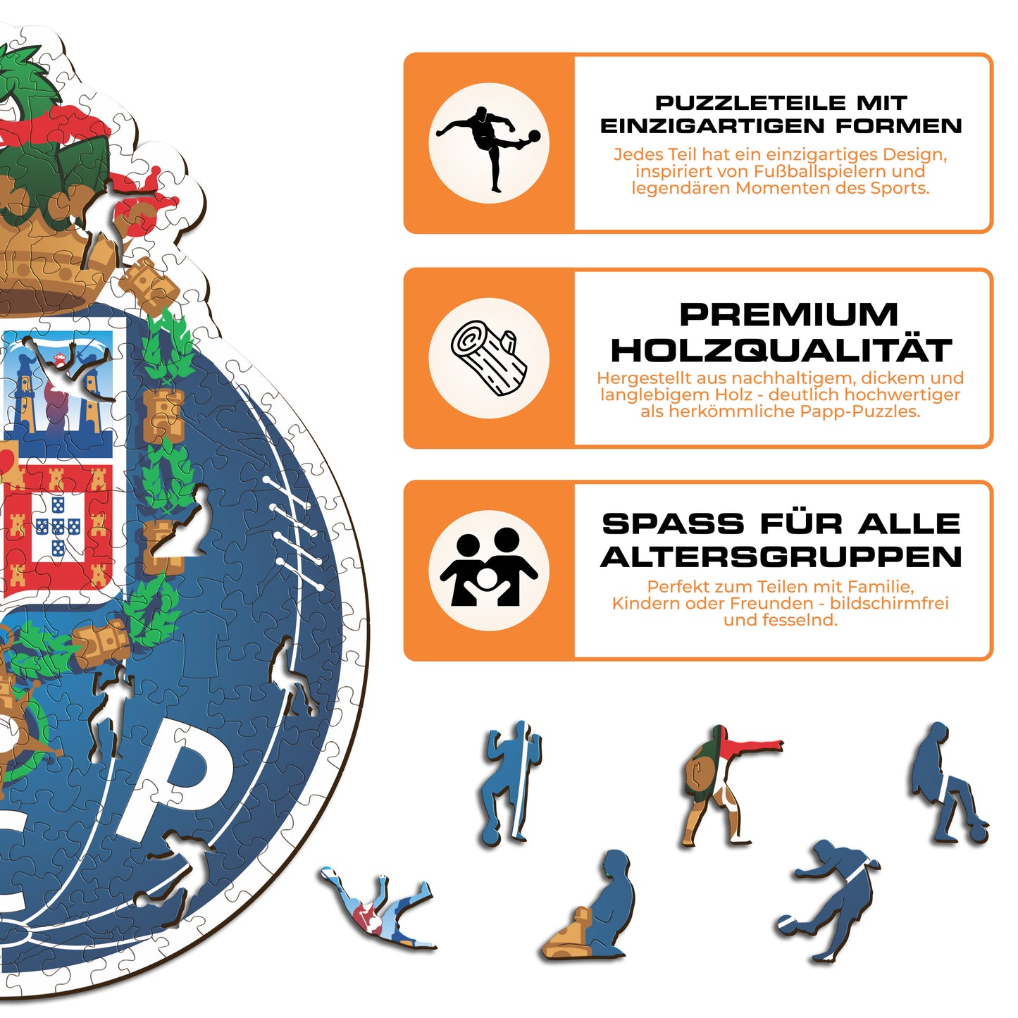 FC Porto® Logo - Holzpuzzle
