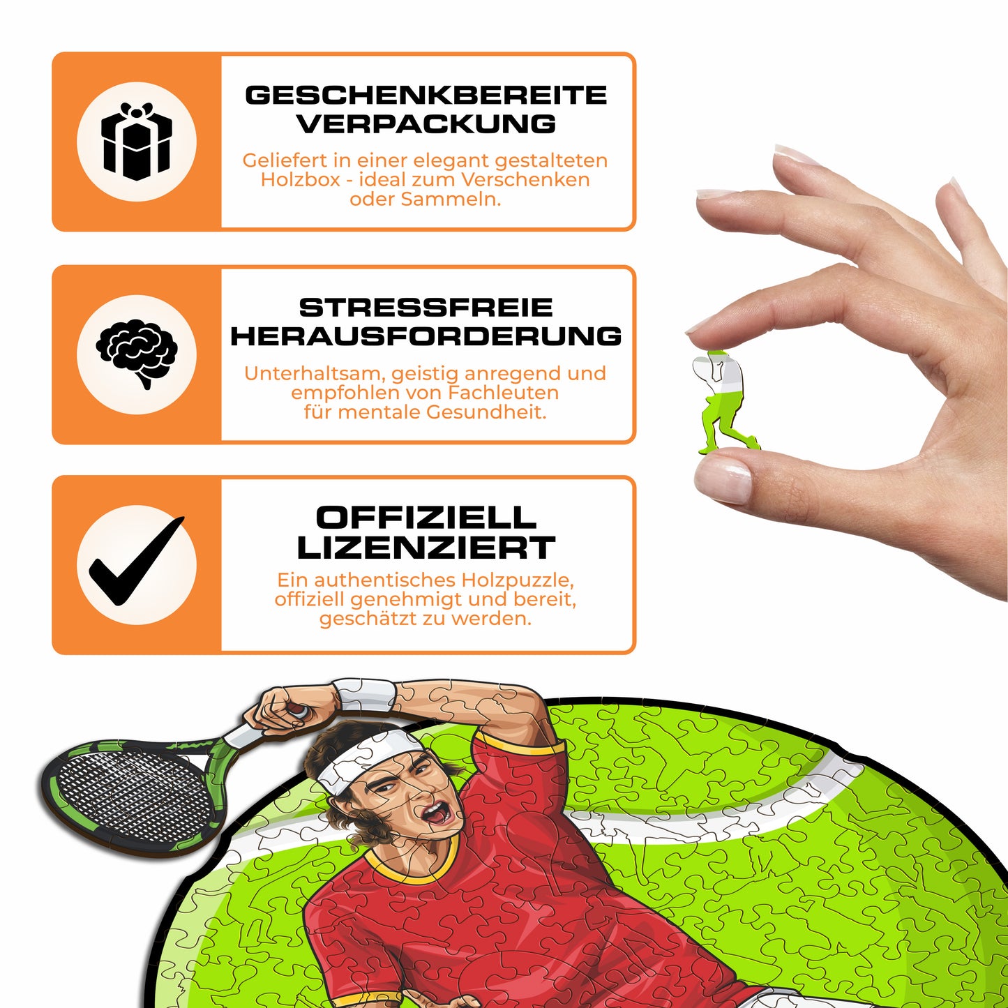 Rafael Nadal - Holzpuzzle