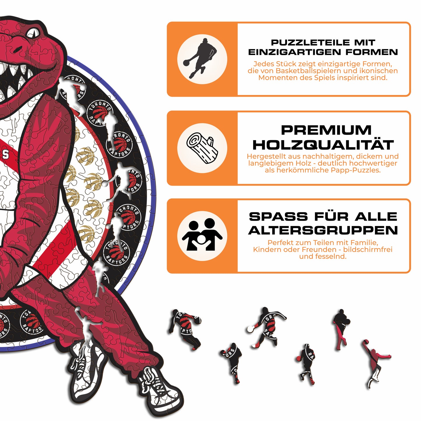 Toronto Raptors™ Maskottchen - Holzpuzzle