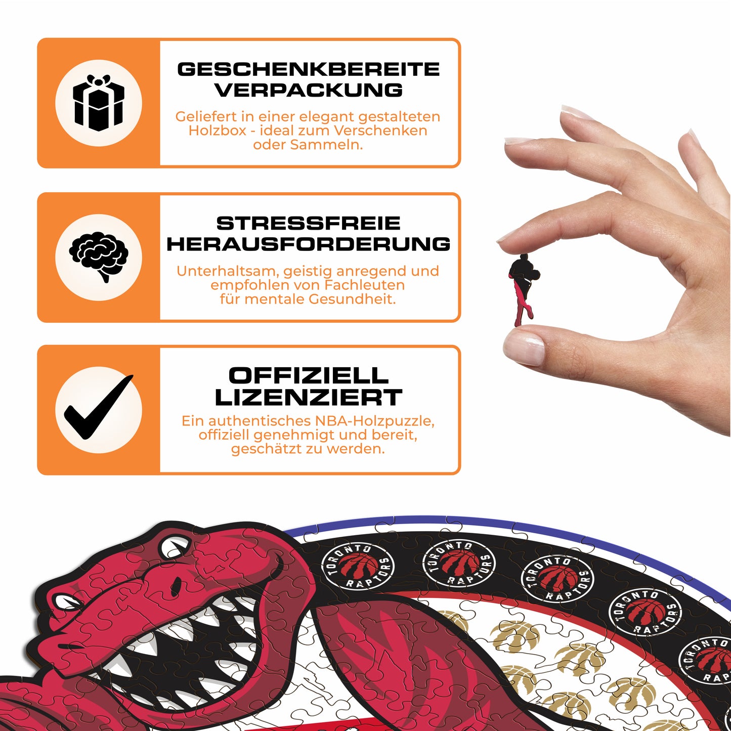 Toronto Raptors™ Maskottchen - Holzpuzzle