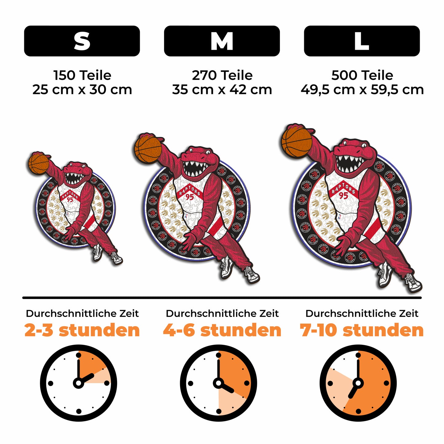 Toronto Raptors™ Maskottchen - Holzpuzzle