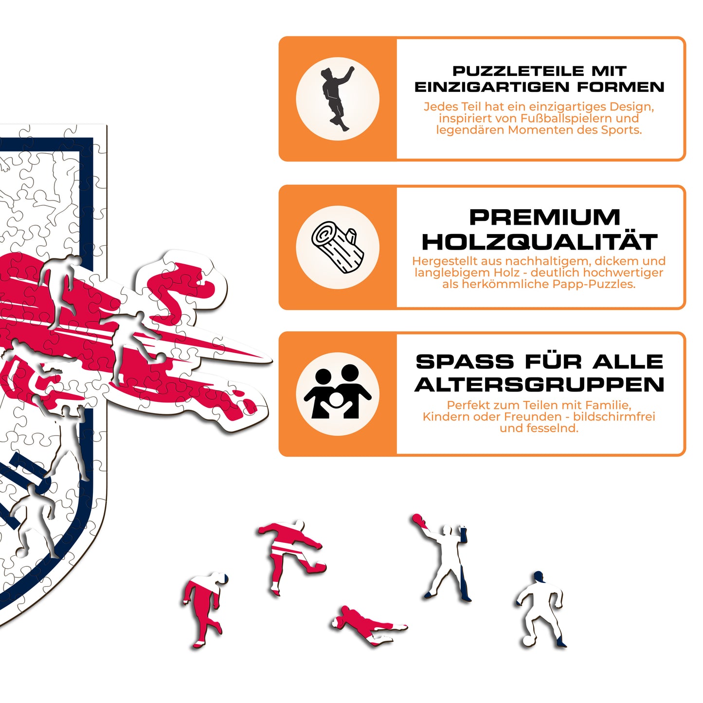 RB Leipzig® Logo - Holzpuzzle