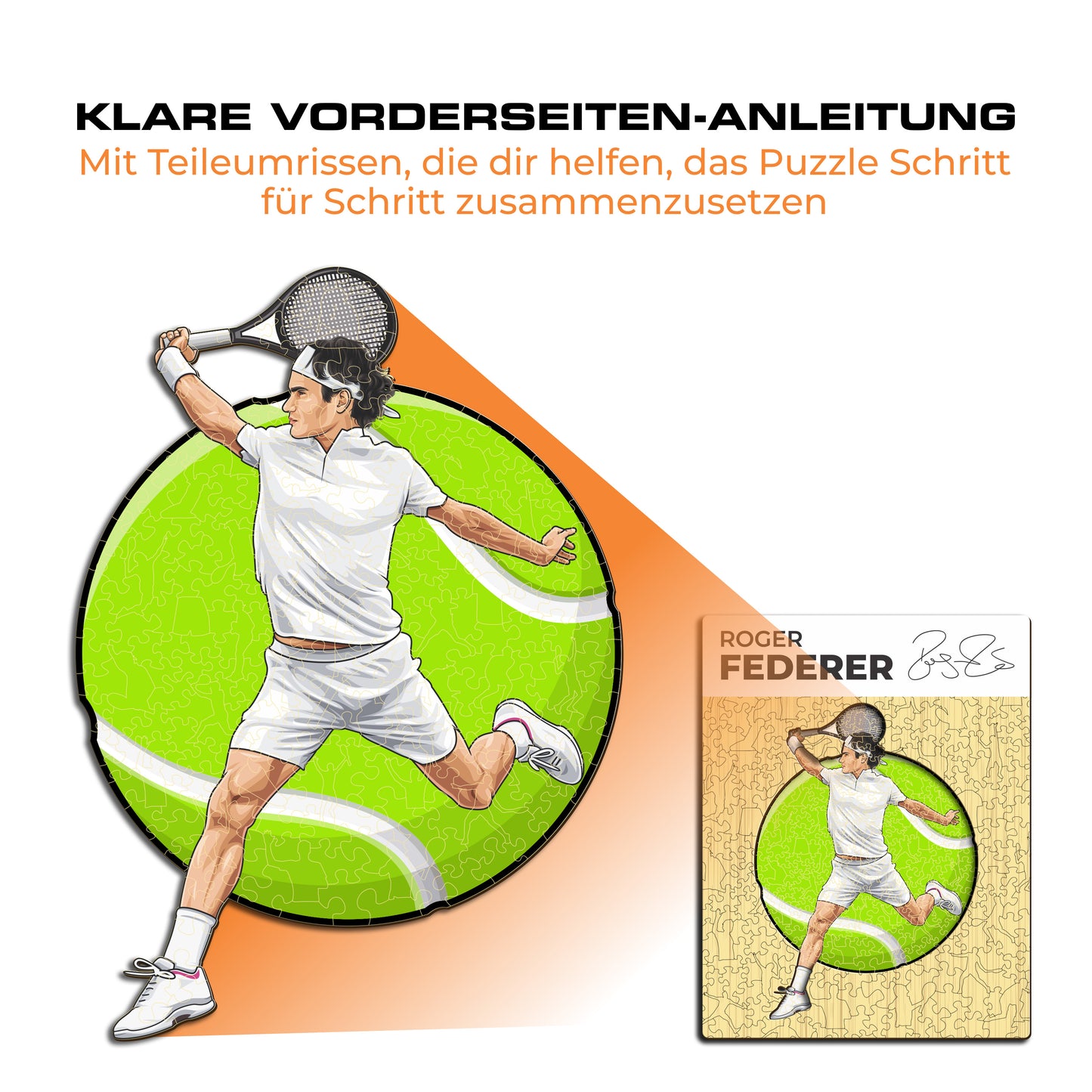 Roger Federer - Holzpuzzle