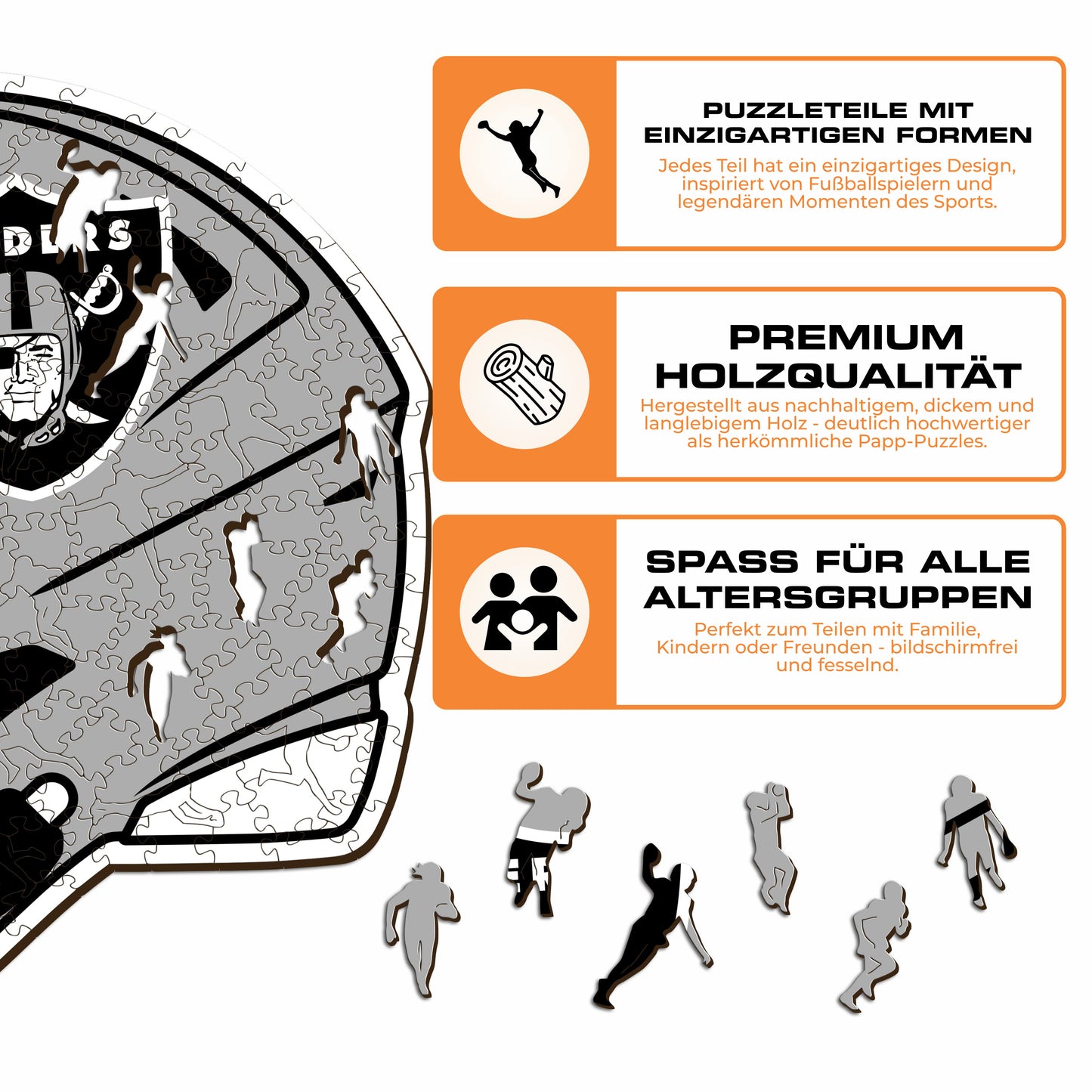 Las Vegas Raiders™ Helm - Holzpuzzle