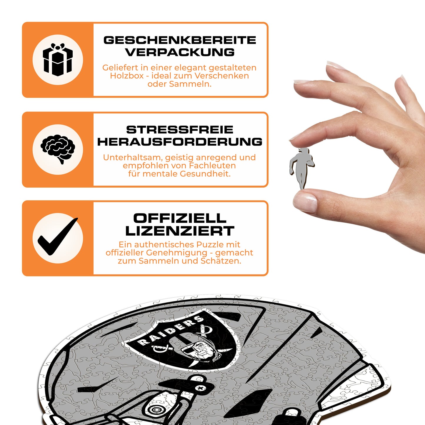 Las Vegas Raiders™ Helm - Holzpuzzle