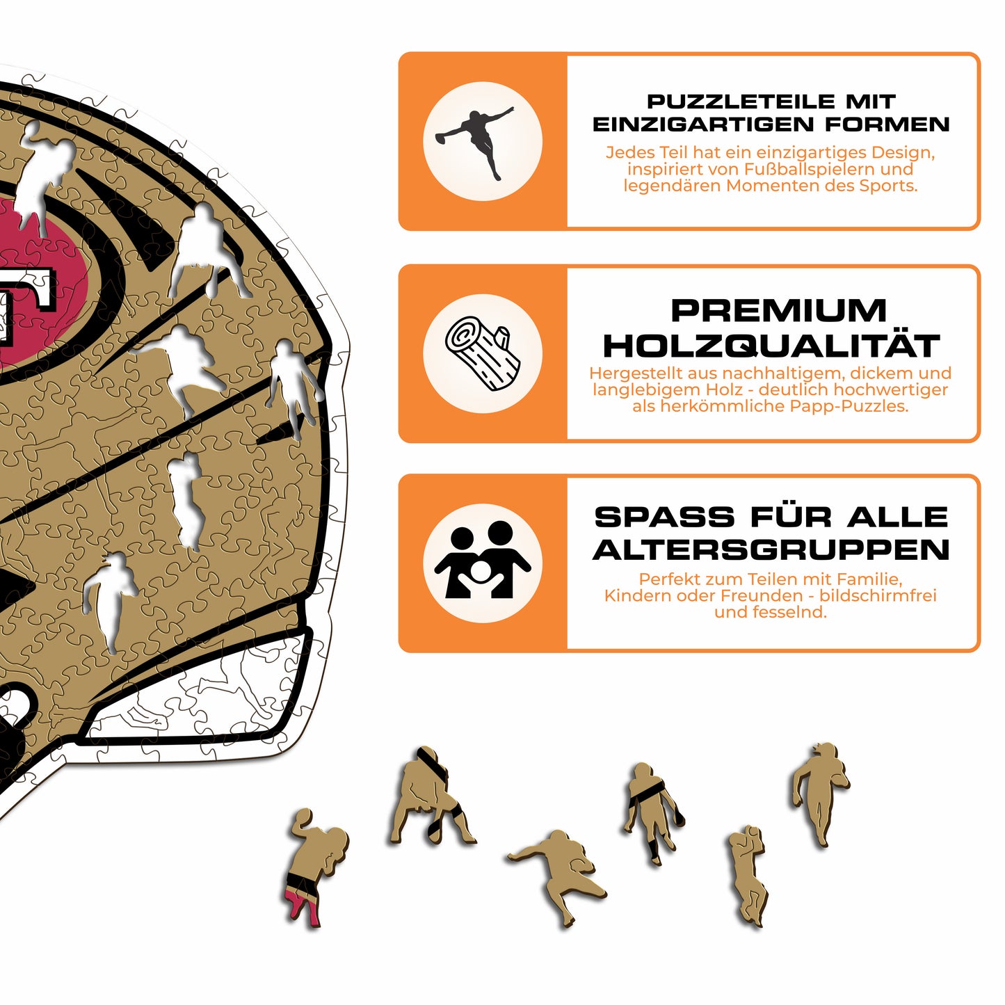 San Francisco 49ers™ Helm - Holzpuzzle