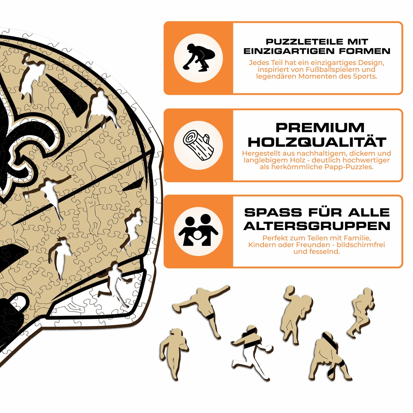 New Orleans Saints™ Helm - Holzpuzzle