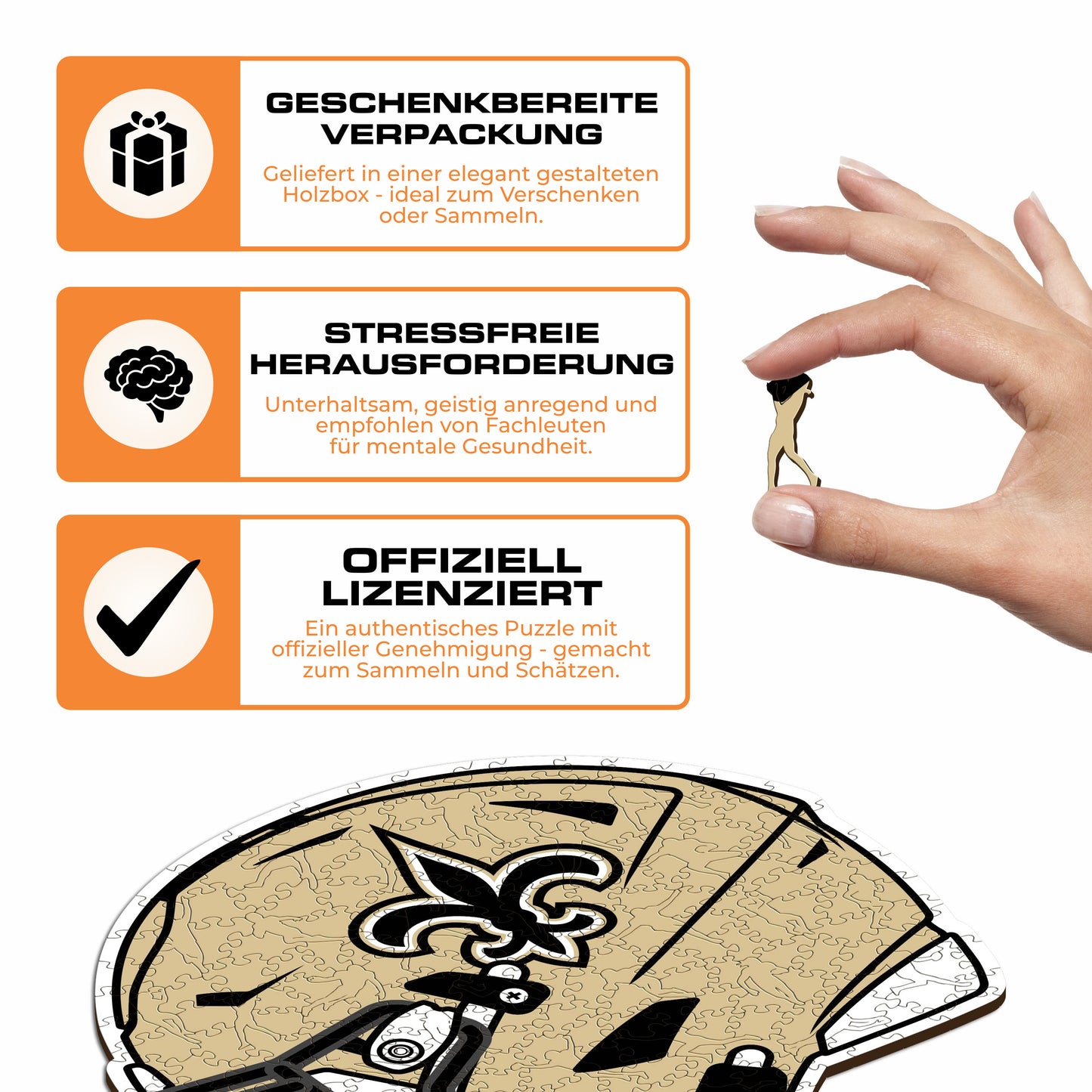 New Orleans Saints™ Helm - Holzpuzzle