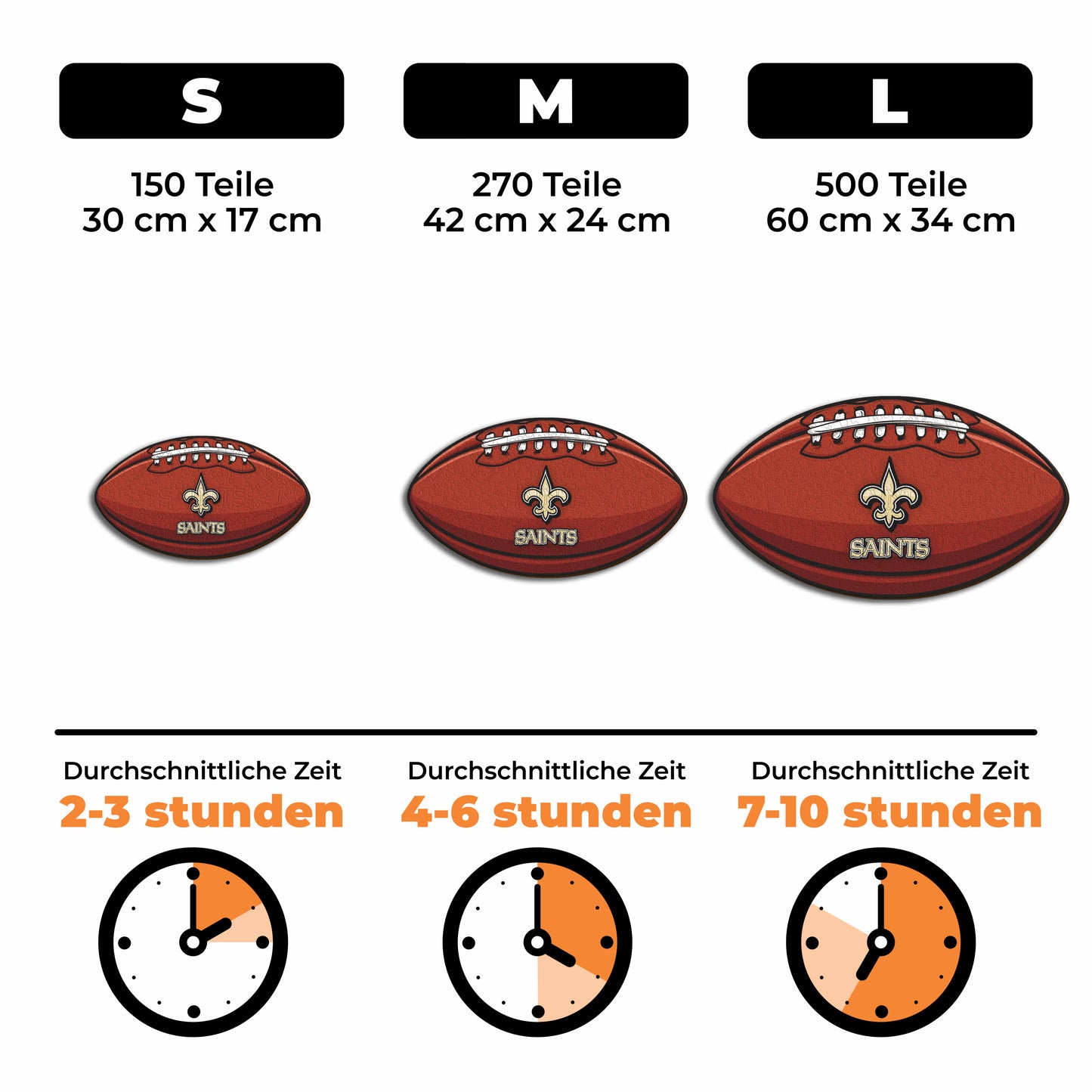 New Orleans Saints™ Football - Holzpuzzle