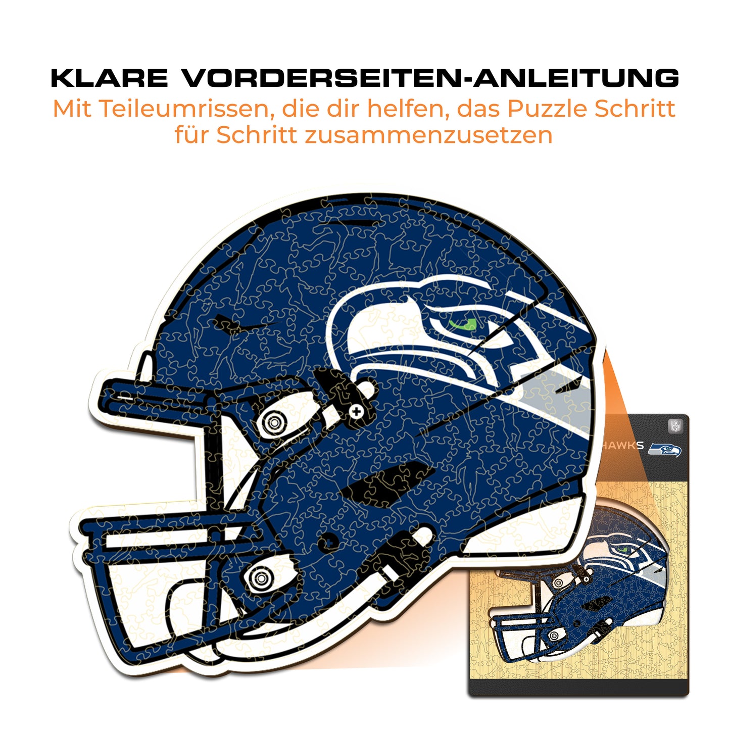 Seattle Seahawks™ Helm - Holzpuzzle