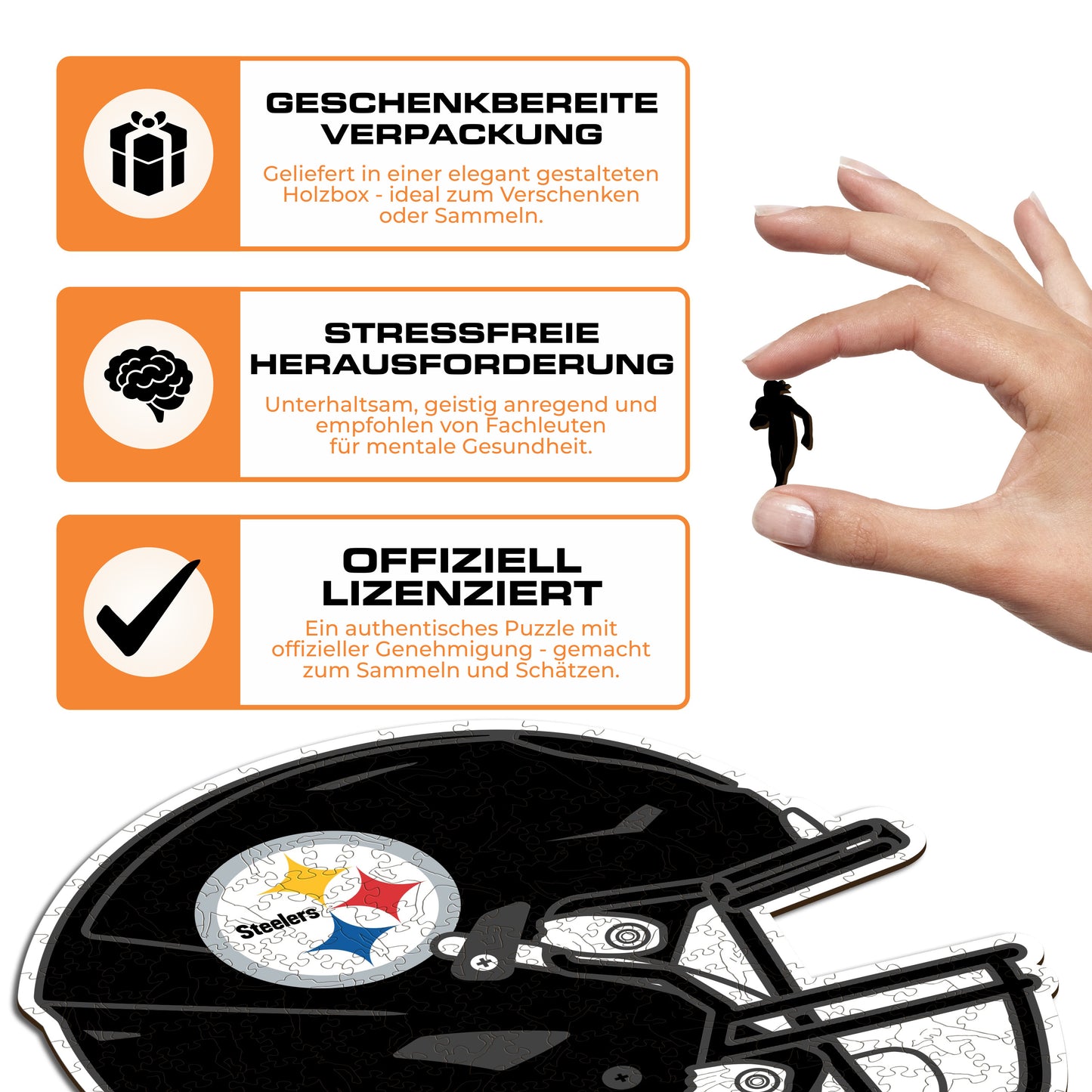 Pittsburgh Steelers™ Helm - Holzpuzzle