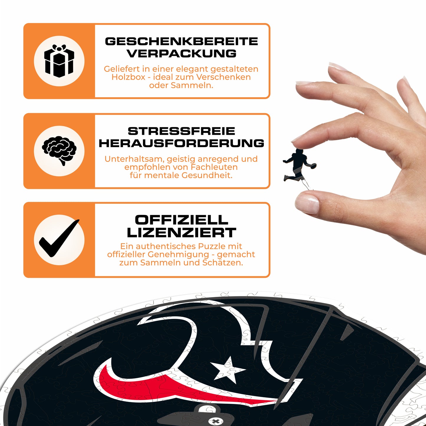 Houston Texans™ Helm - Holzpuzzle