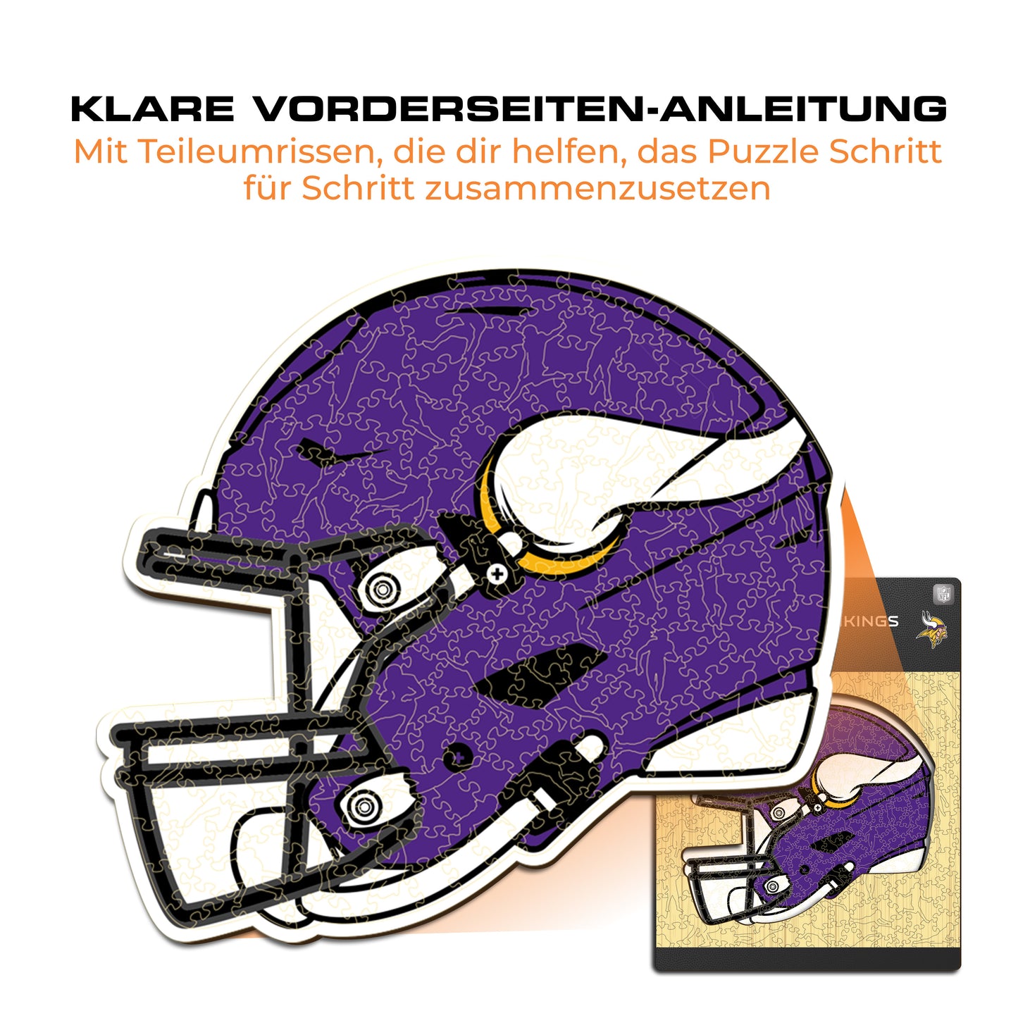 Minnesota Vikings™ Helmet - Holzpuzzle