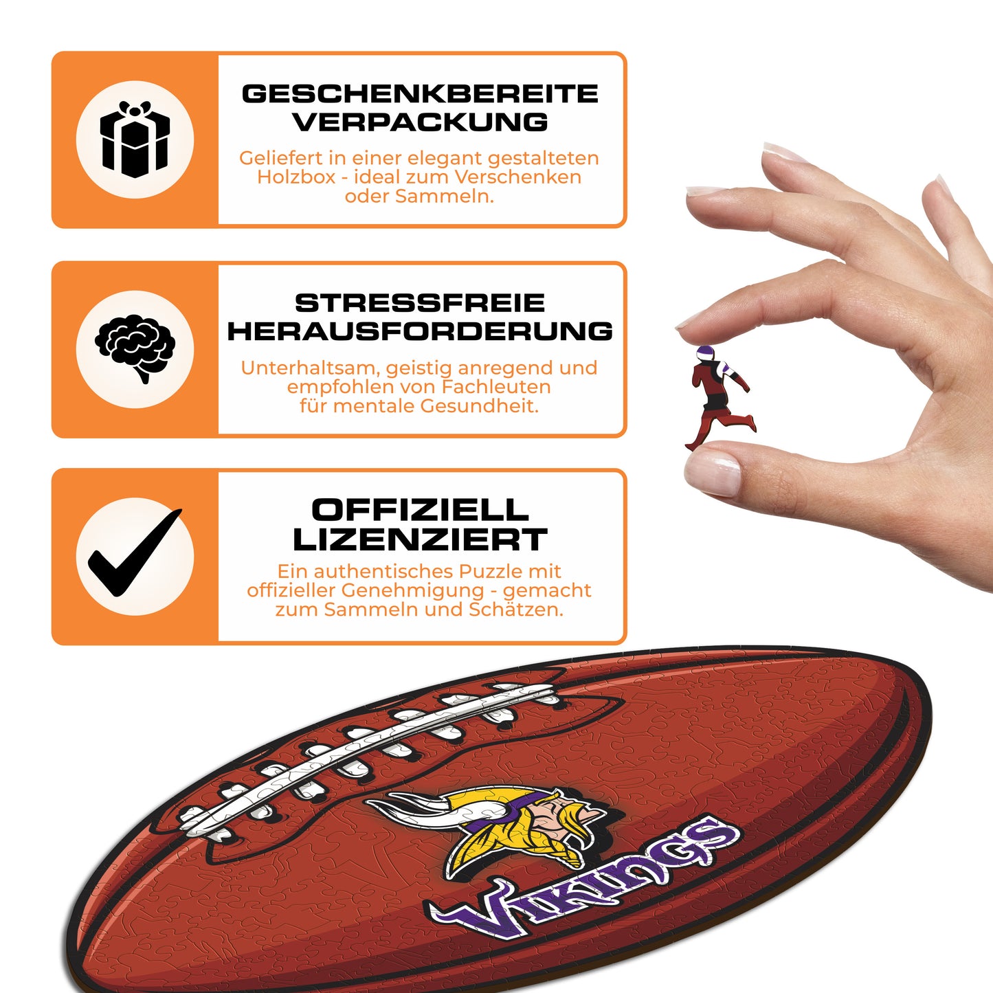 Minnesota Vikings™ Football - Holzpuzzle